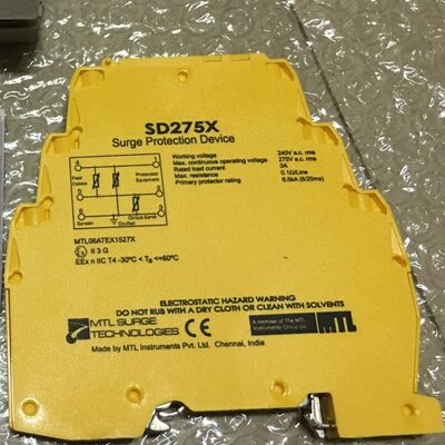 Eaton SD275X DIN Rail Mount Surge Protection Device with 240V AC 20kA Surge Current and ATEX Certification