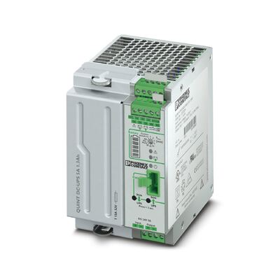 QUINT-UPS/ 24DC/ 24DC/ 5/1.3AH Phoenix Contact Uninterruptible power supply 2320254 with IQ Technology and integrated battery for DIN rail mounting, input 24 V DC, output 24 V DC/5 A