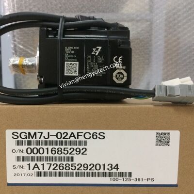 Yaskawa SGM7J-02AFC6S Sigma-7 200W Servo Motor | 24-bit Encoder 3000 rpm AC200V
