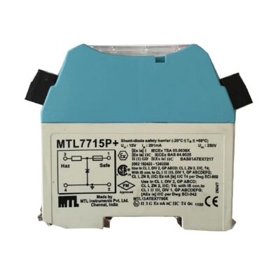 MTL7715P+ Eaton Crouse-Hinds series MTL7700 Zener barrier, For 12V systems, 15 Vdc, 291mA, Polycarbonate, DIN rail mount, + polarity