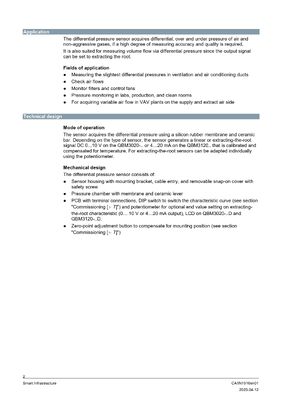 Siemens QBM3020-10 Differential Pressure Sensor for Industrial Automation with Plastic Material and Universal Motor Type