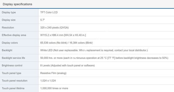 Proface HMI Touch Screen with Universal Motor Type for Industrial Equipment in Stainless Steel Material