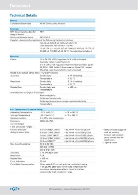 GF Signet Type 2850 Conductivity Resistivity System for Water Treatment Monitoring with Stainless Steel Plastic Material Original Brand New