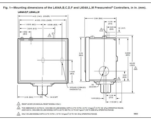 Honeywell L404F1102 Differential Pressure Switch with Stainless Steel Material for Industrial Application and 1 Year Warranty