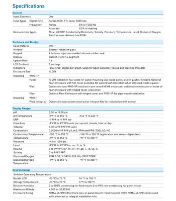 GF Signet 9900 Transmitter with 0.00 to 15.00 pH Range PBT Material and One Year Warranty
