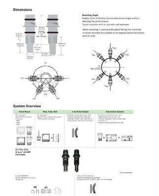 GF Signet 2724-2726 PH ORP Electrodes Sensor Probe with Plastic Material and Universal Motor for Industrial Automation