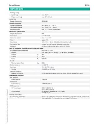 PEPPERL+FUCHS Z978 Zener Barrier for Explosion-Proof Intrinsic Safety Applications