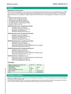 PEPPERL+FUCHS Ultrasonic Sensor UB300-18GM40-E5-V1 with Stainless Steel Construction for Industrial Automation and Universal Motor Type