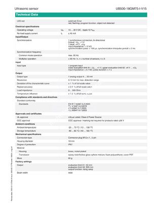 PEPPERL+FUCHS Stainless Steel Ultrasonic Sensor for Industrial Automation with One Year Warranty