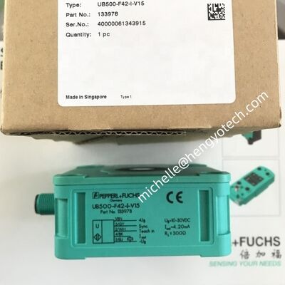 PEPPERL+FUCHS UB500-F42-I-V15 Ultrasonic Sensor with Plastic Material and Universal Motor Type for Power Station Applications