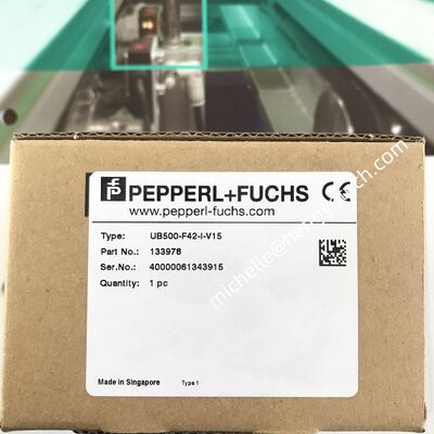 PEPPERL+FUCHS UB500-F42-I-V15 Ultrasonic Sensor with Plastic Material and Universal Motor Type for Power Station Applications