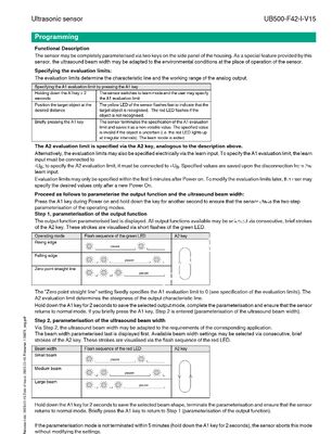 PEPPERL+FUCHS UB500-F42-I-V15 Ultrasonic Sensor with Plastic Material and Universal Motor Type for Power Station Applications