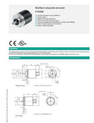 PEPPERL+FUCHS Stainless Steel Universal Motor Type Multiturn Absolute Encoder for Industrial Equipment