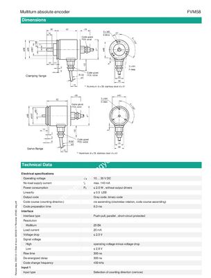 PEPPERL+FUCHS Multiturn Absolute Encoder FVM58N-011K2R3BN-1213