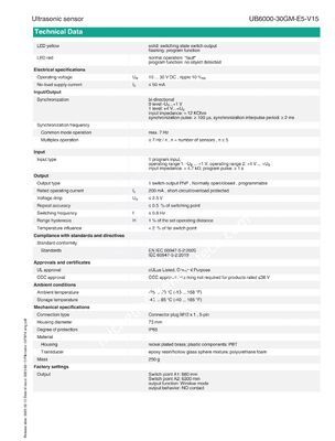 PEPPERL+FUCHS Stainless Steel Ultrasonic Sensor for Industrial Automation with One Year Warranty
