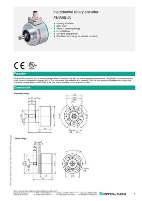 PEPPERL+FUCHS Incremental Rotary Encoder with 2048 Pulses for Industrial Automation in Plastic Housing