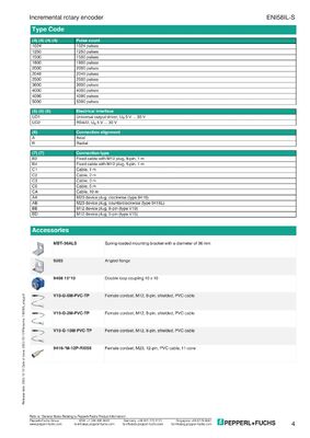 PEPPERL+FUCHS Incremental Rotary Encoder with 2048 Pulses for Industrial Automation in Plastic Housing
