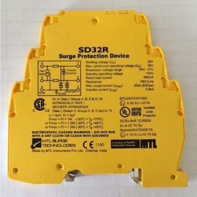 Eaton MTL SD32R High Bandwidth Surge Protection Device with 20kA Surge Current Capacity and Ultra-Slim Design