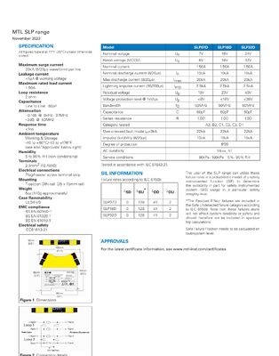 EATON SLP07D 7V DC Dual Channel 20kA DIN Rail Mount Signal Surge Protection Device for RS485 Analog I/O