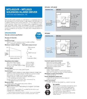 MTL5523 MTL Safety Barrier Isolators