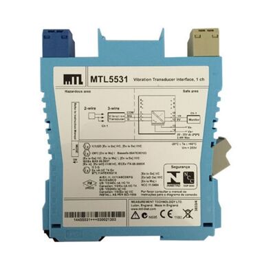 MTL5531 MTL Safety Barrier Eaton Crouse-Hinds series MTL5500 Vibration Transducer Interface, 1 channel, Pulse and Vibration