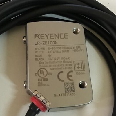 Laser Distance Sensor Keyence LR-ZB100P Rectangular W/ Cable Type 100mm