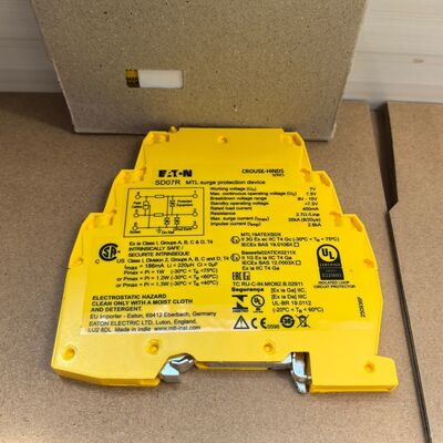 MTL SD07X Surge Protector with 2.2Ω Low Resistance 7V DC 5V AC 400mA Current Capacity DIN Rail SPD