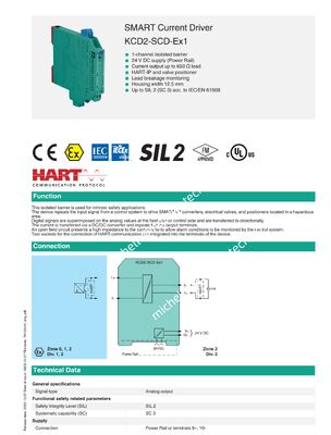 PEPPERL+FUCHS Isolated Barrier SMART Current Driver KCD2-SCD-Ex1