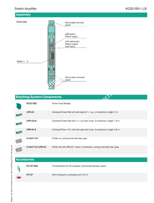 P&F Switch Amplifier KCD2-SR-1.LB Pepperl & Fuchs Safety Barrier
