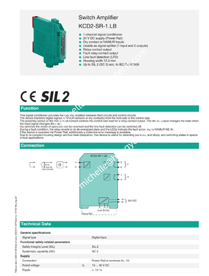 P&F Switch Amplifier KCD2-SR-1.LB Pepperl & Fuchs Safety Barrier