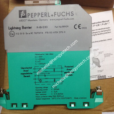 Pepperl+Fuchs K-LB-2.30G Surge Protection Barrier with 20kA Surge Capacity SIL 3 Certified for Grounded Systems