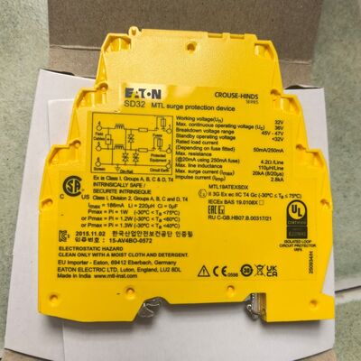 MTL SD32 Surge Protection Device with 20kA Surge Capacity Ultra-Slim 7mm Design and Integrated Fuse/Disconnect for Process Control