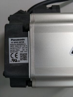 MSMD082G1U Panasonic AC Servo Motor 0.75kW High Precision Drive Unit Compatible with Automation Systems and Industrial Equipment