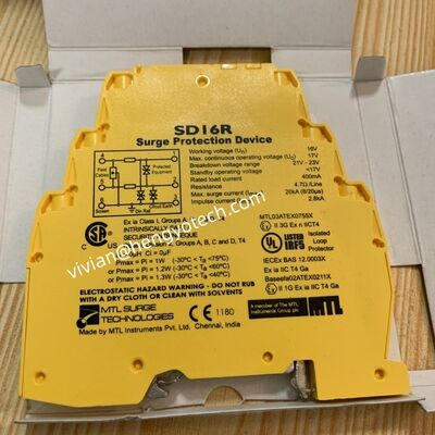 MTL SD16X ATEX Certified Surge Protector with 20kA Surge Current and DIN-Rail Mounted Design for Industrial Signal Protection