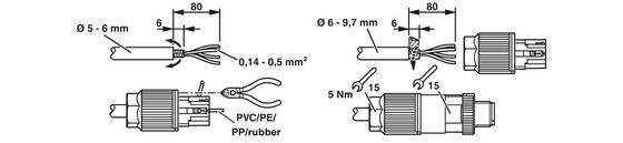 SACC-M12MS-8QO-0,5 SH Phoenix Contact Connector 1414610