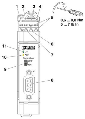 PSI-TERMINATOR-PB-TBUS Phoenix Contact Termination Resistor 2702636