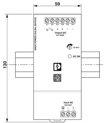UNO2-PS/1AC/24DC/480W Phoenix Contact Power Supply 2910105