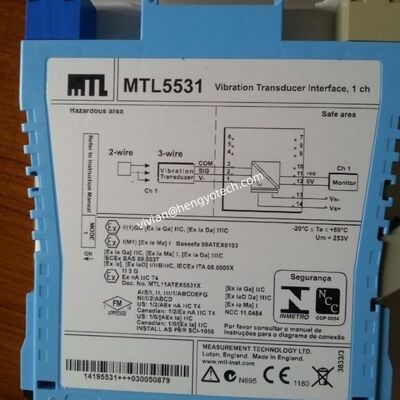 MTL4531 MTL Safety Barriers Eaton Crouse-Hinds series MTL4500 Vibration Transducer Interface