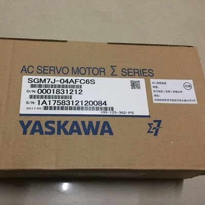 Yaskawa Servo Motor for CNC machine SGM7J-04AFC61 Sigma-7 Servo Motor 400W 24-bit Incremental Encoder IP67 Rated for Industrial Automation