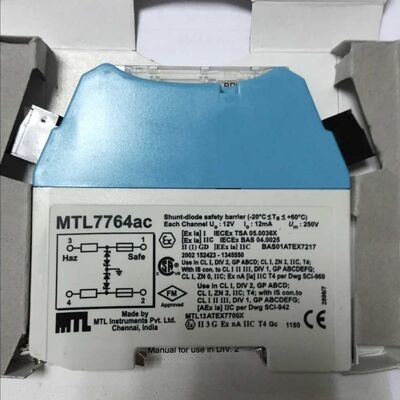 Eaton MTL7764AC Zener Safety Barrier 12V 1000Ω ATEX Approved for Hazardous Areas