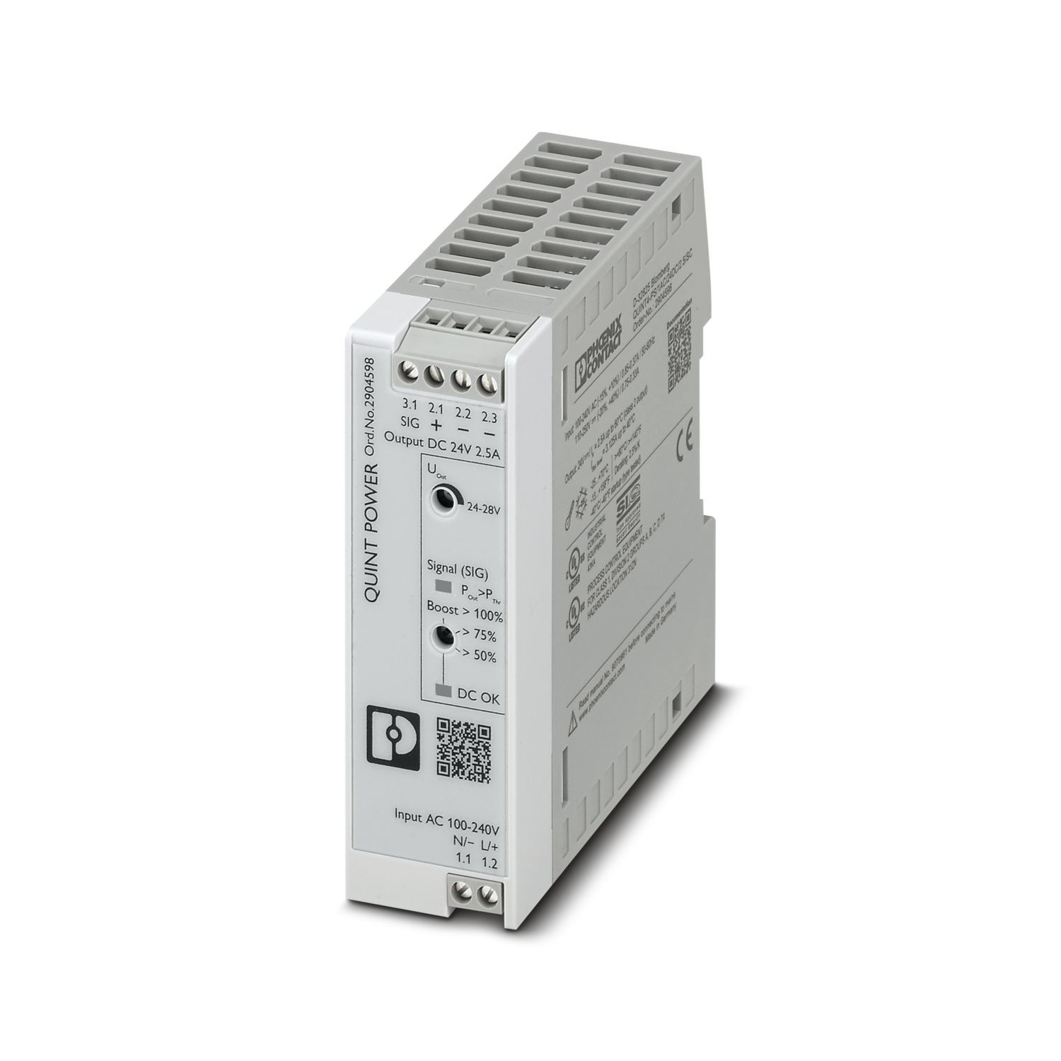 QUINT4-PS/1AC/24DC/2.5/SC フェニックスコンタクト電源 2904598